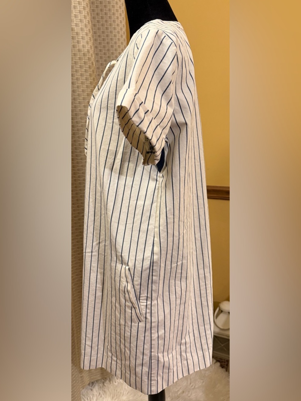 Madewell White Mini Skirt with Navy Stripes - Picture 4 of 13